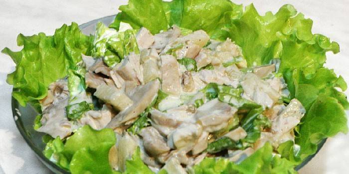 Salad gà nấm