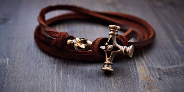 Pulseira de couro dos homens
