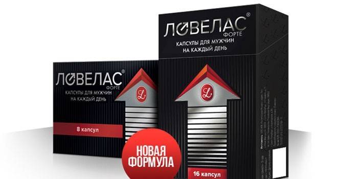 „Lovelace Forte“ kapsulės pakuotėje