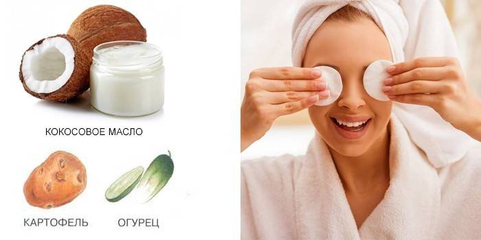 Mask of cucumber and potato