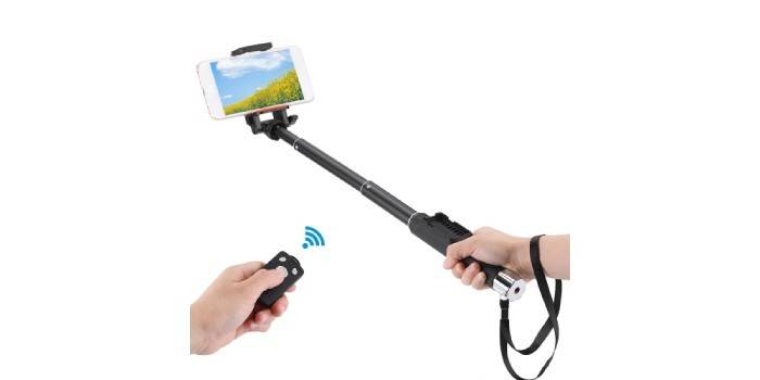 Selfie bâton avec bouton