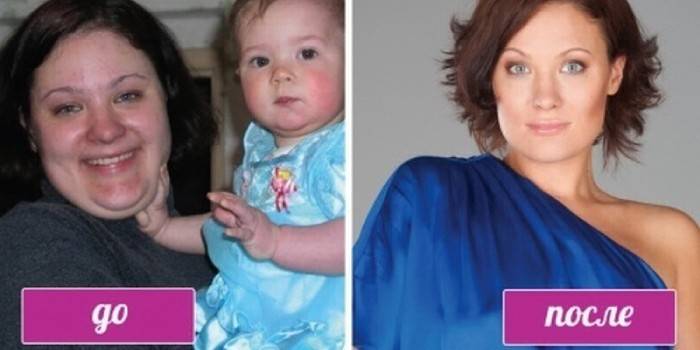Ekaterina Mirimanova قبل وبعد فقدان الوزن