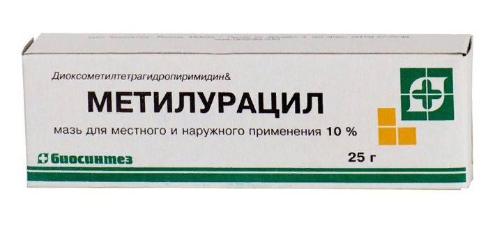 Methyluracil ครีมในแพคเกจ