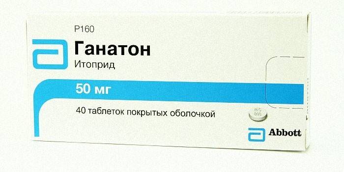 Таблетки Ganaton на опаковка