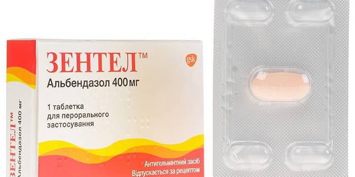 Zentel dans un blister
