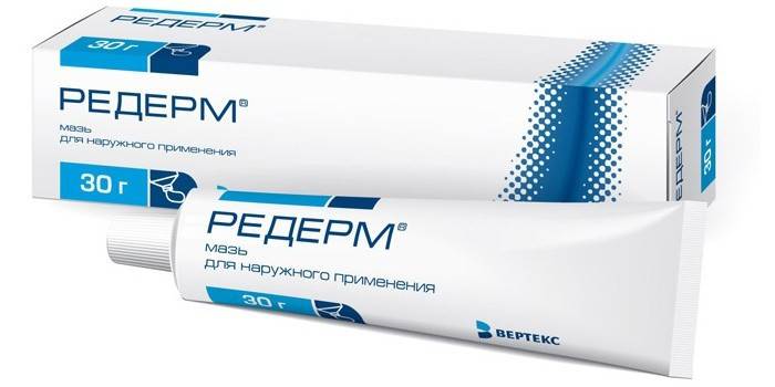 Embalagem de pomada Rederm