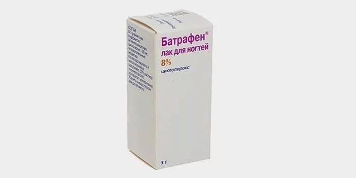 Batrafen priešgrybelinis lakas pakuotėje
