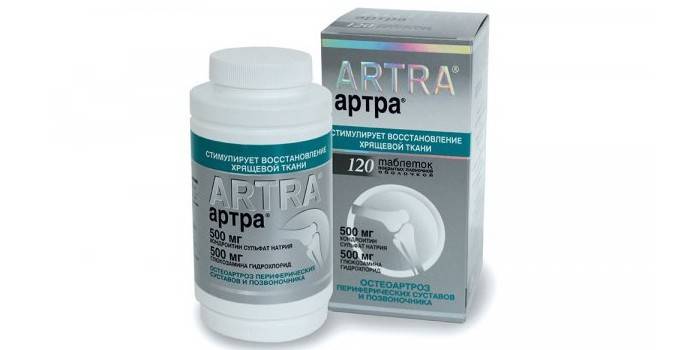 Arthra tabletės pakuotėje