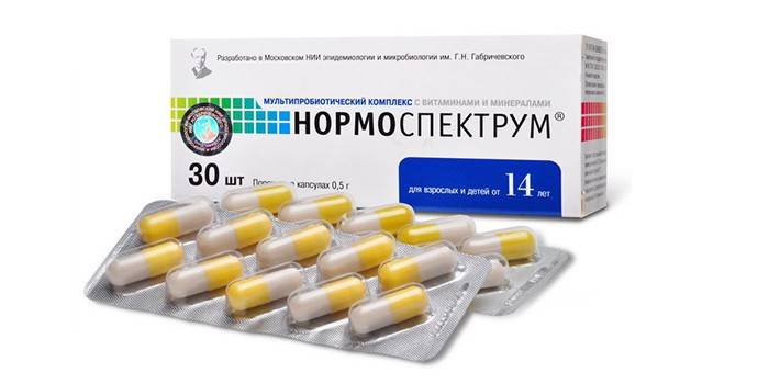 Normospectrum kapsulas iepakojums