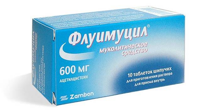 Il farmaco Fluimucil nel pacchetto