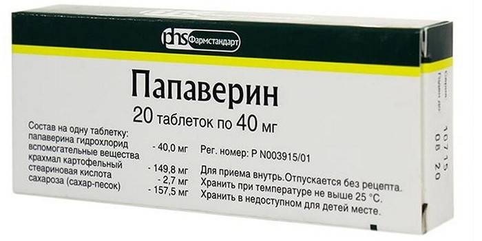 Gói máy tính bảng Papaverine