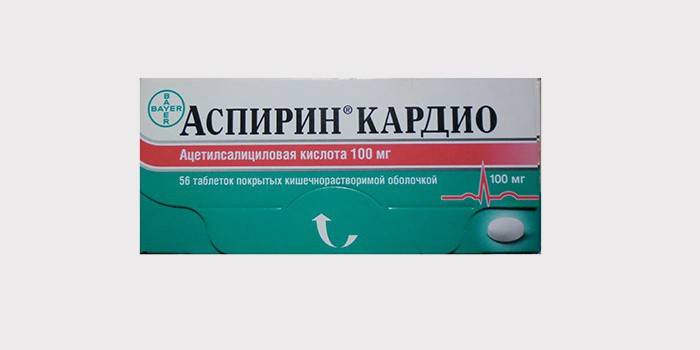 Pakuotė Aspirin Cardio pakuotėje