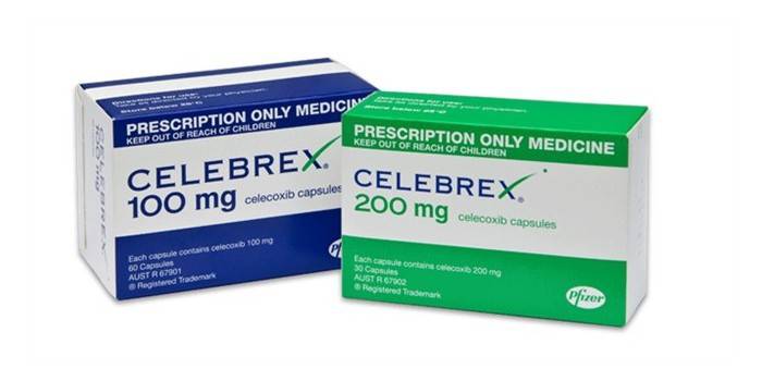 „Celebrex“ kapsulės pakuotė