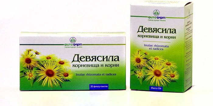 Džiovintos Elecampane šaknies pakavimas