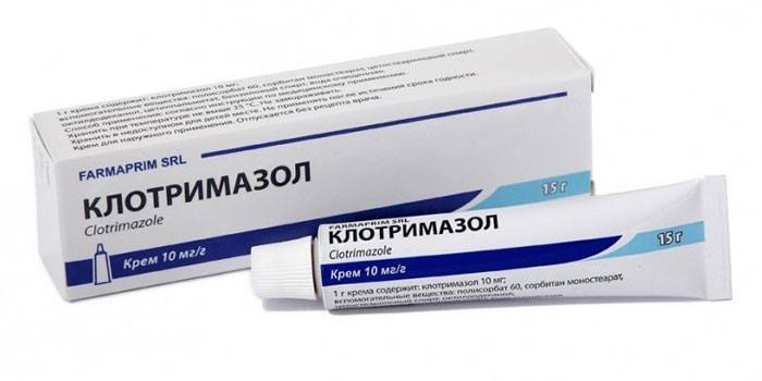 Η κλοτριμαζόλη στη συσκευασία