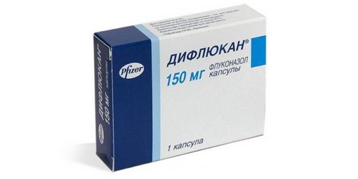 Συσκευασία με κάψουλα Diflucan