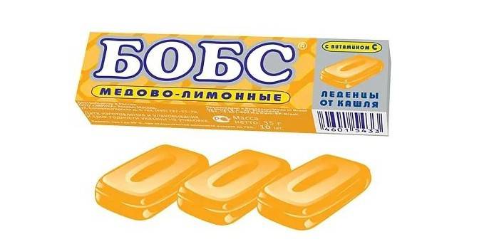 Pakavimo bobos medaus citrinos kosulio pastilės