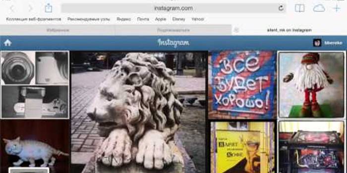 Σελίδα Instagram σε οθόνη υπολογιστή