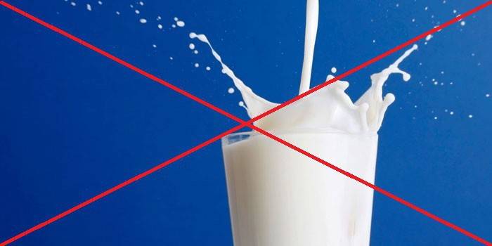 Glas Milch gekreuzt