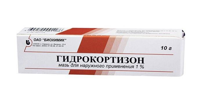 Hidrokortizon kenőcs a csomagolásban
