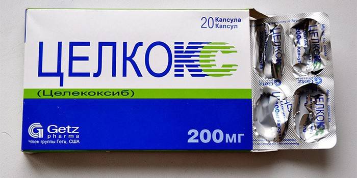 „Celoxox“ kapsulių pakuotėje