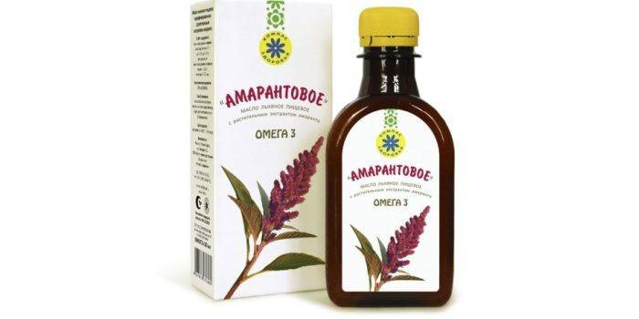 Amarantiaolaj a csomagban