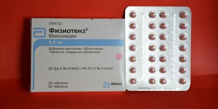 Τα δισκία Physiotens σε συσκευασία