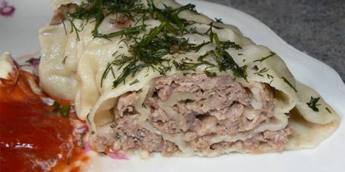 Con carne picada y salsa