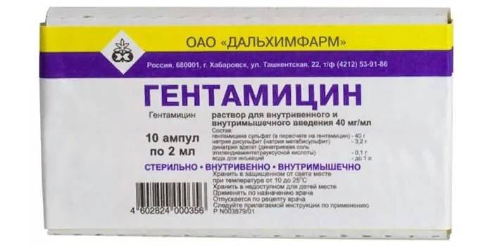 Gentamicin in der Packung