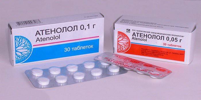 Pachetele cu tablete Atenolol