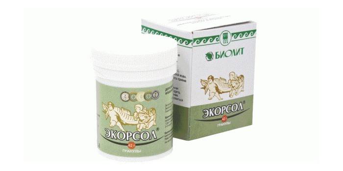 Лекарството Ecorsol в опаковката
