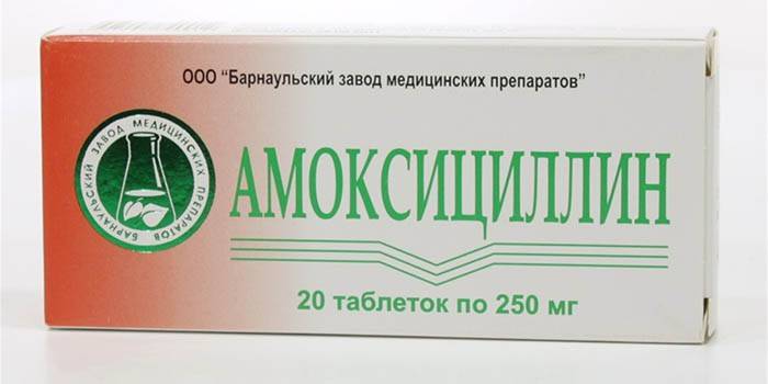 แพ็คแท็บเล็ต Amoxicillin