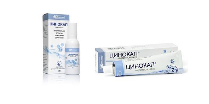 Krēmu un izsmidzina Tsinokap