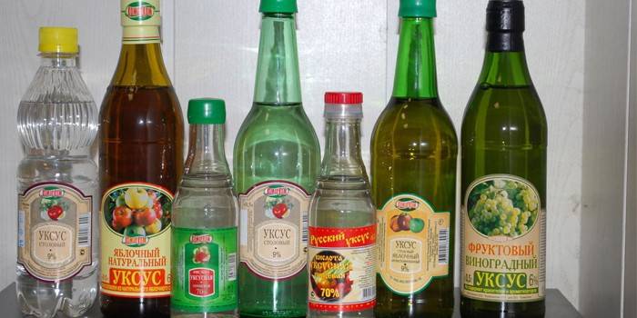 Variedades de vinagre