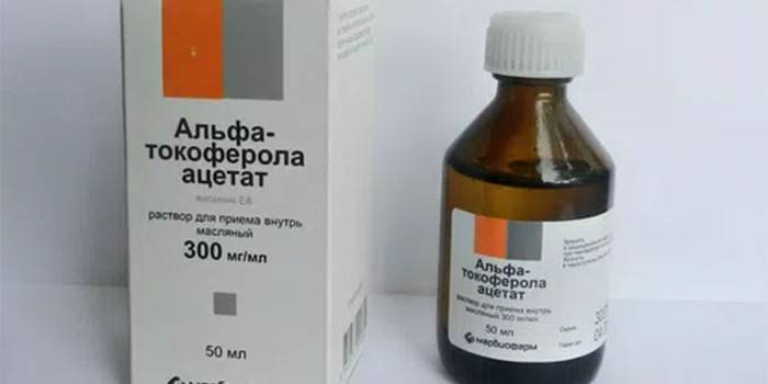 Alfa-tokoferoliasetaattipakkausvalokuva