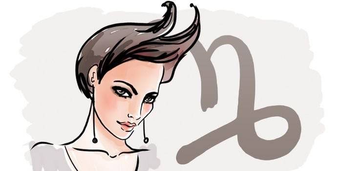 Figura chica e icono de signo del zodiaco Capricornio.