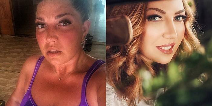 Kilo vermeden önce ve sonra Fotoğraflar Ekaterina Skulkina