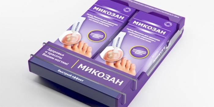 Zāles Mikozan iepakojumā