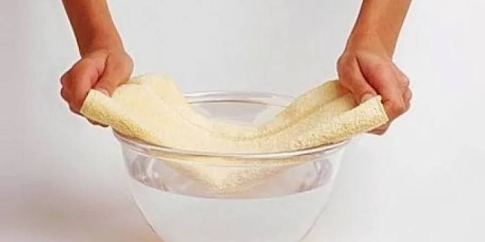Asciugamano bagnato salino