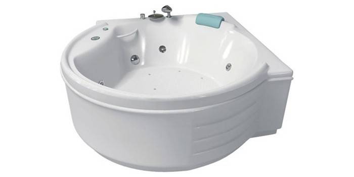 Vasca da bagno angolare rotonda in acrilico con idromassaggio BellRado MARSHAL
