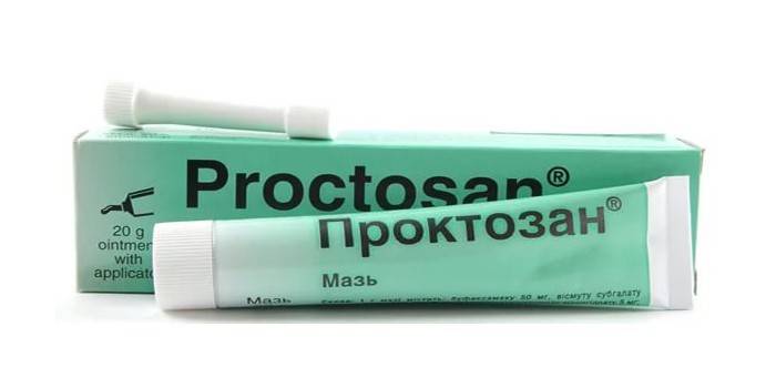 ครีม Proctosan ในแพคเกจ