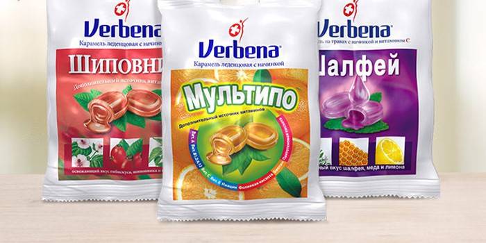 Trys paketai Verbenos kosulio pastilių