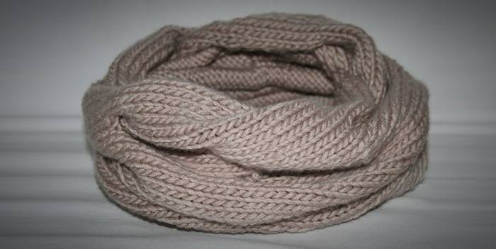 Örme bej snood