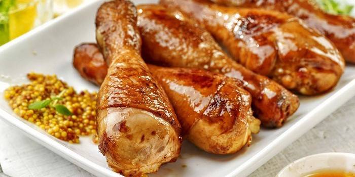 ขาไก่อบซอสมัสตาร์ด