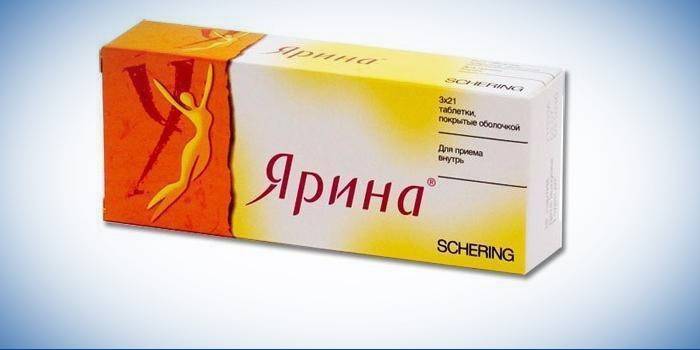 Pílulas anticoncepcionais Yarina