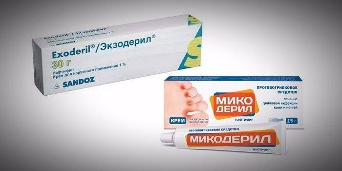 Exoderil and Mycoderil in packs