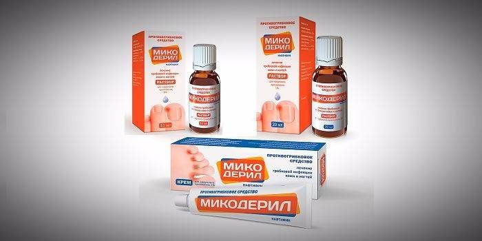 The drug Mikoderil in different forms of release