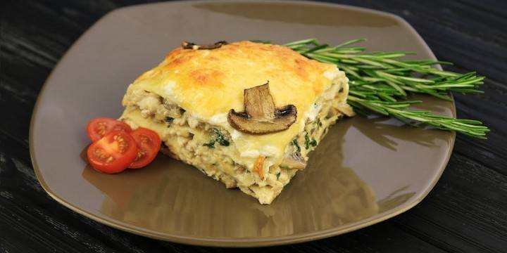 Con relleno de champiñones