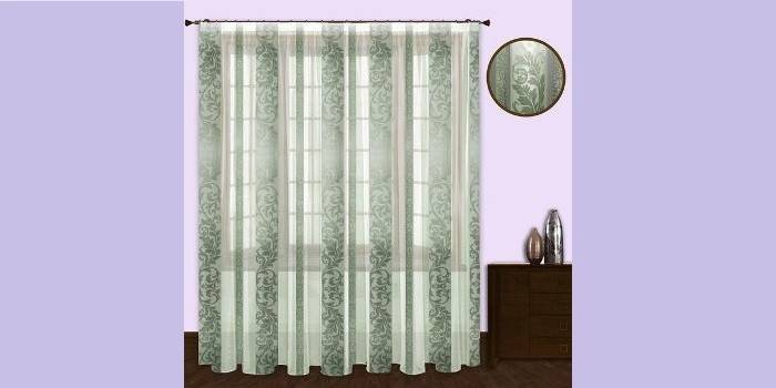 Organza translucidă cu un model