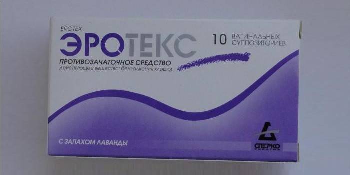 Supositórios de controle de natalidade Erotex